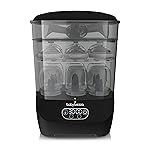Baby Brezza Bottle Sterilizer and Dryer Advanced - 33% Faster - Largest Capacity Steam Sanitizer - Universal Sterilization Machine for All Bottles + Pump Parts - HEPA Air Filter, Black