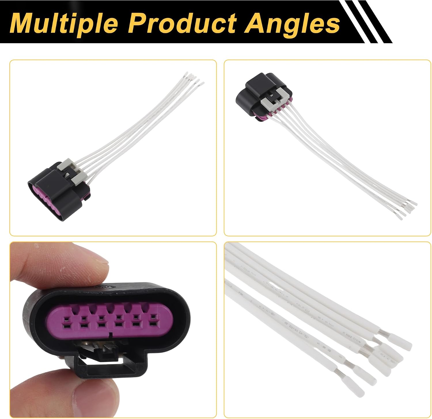 1 Pcs 6 Pin Throttle Pedal Connector Plug for Buick Allure 2006 2009-2010 for Buick Enclave 2009-2012 Female Adapter No.13584094