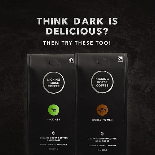 Miniatura 2 de Horse Coffee, Grizzly Gaw, Café de tueste oscuro, molido, 10 oz, orgánico certificado, comercio justo, kosher
