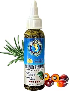 Nefertiti's Secrets Rosemary & Batana Oil for Hair Growth | 100% Natural and Hydrating with Black Seed | Avocado & Lavender, Coily, Kinky & Straight Hair | Curly Secret Hair Products - 2 Oz