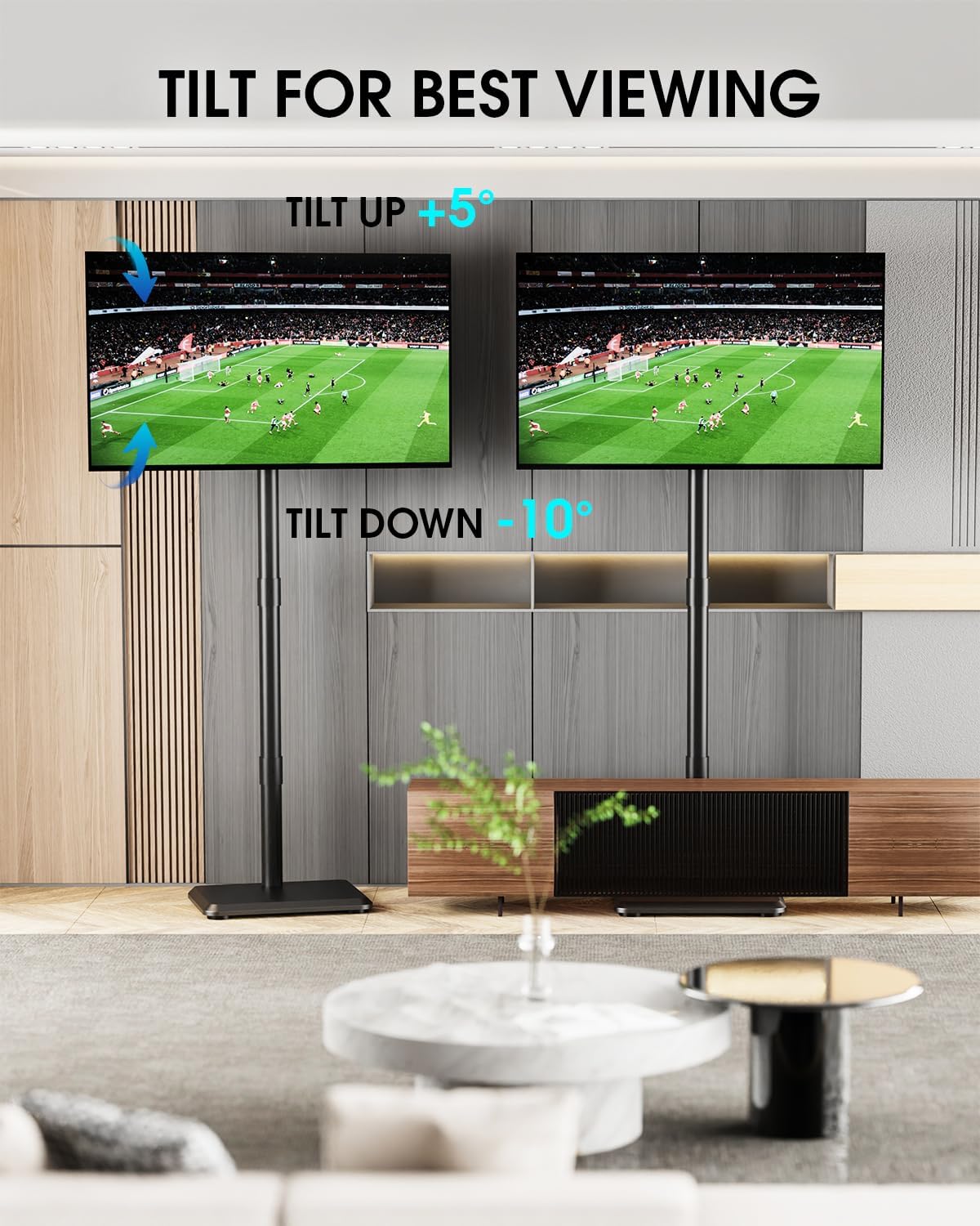 Floor TV Stand, TV Cart for 13-50 Inch TVs & Monitors up to 88lbs