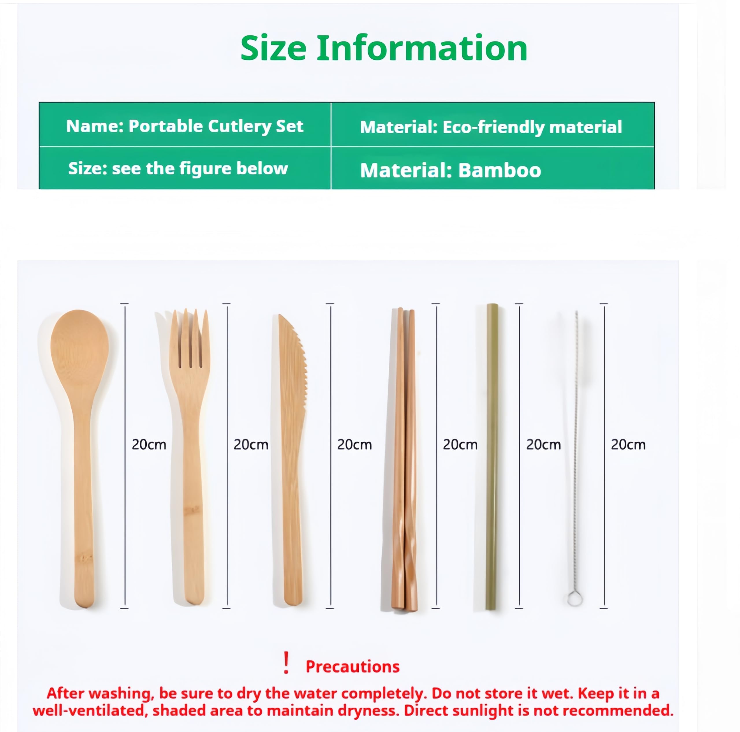 Cucchiai E Forchette Di Legno Set Di Posate Portatili Da Esterno In Bambù Coltello Forchetta Cucchiaio Bacchette Con Sacchetto In Tela Di Paglia Verde 4 Set