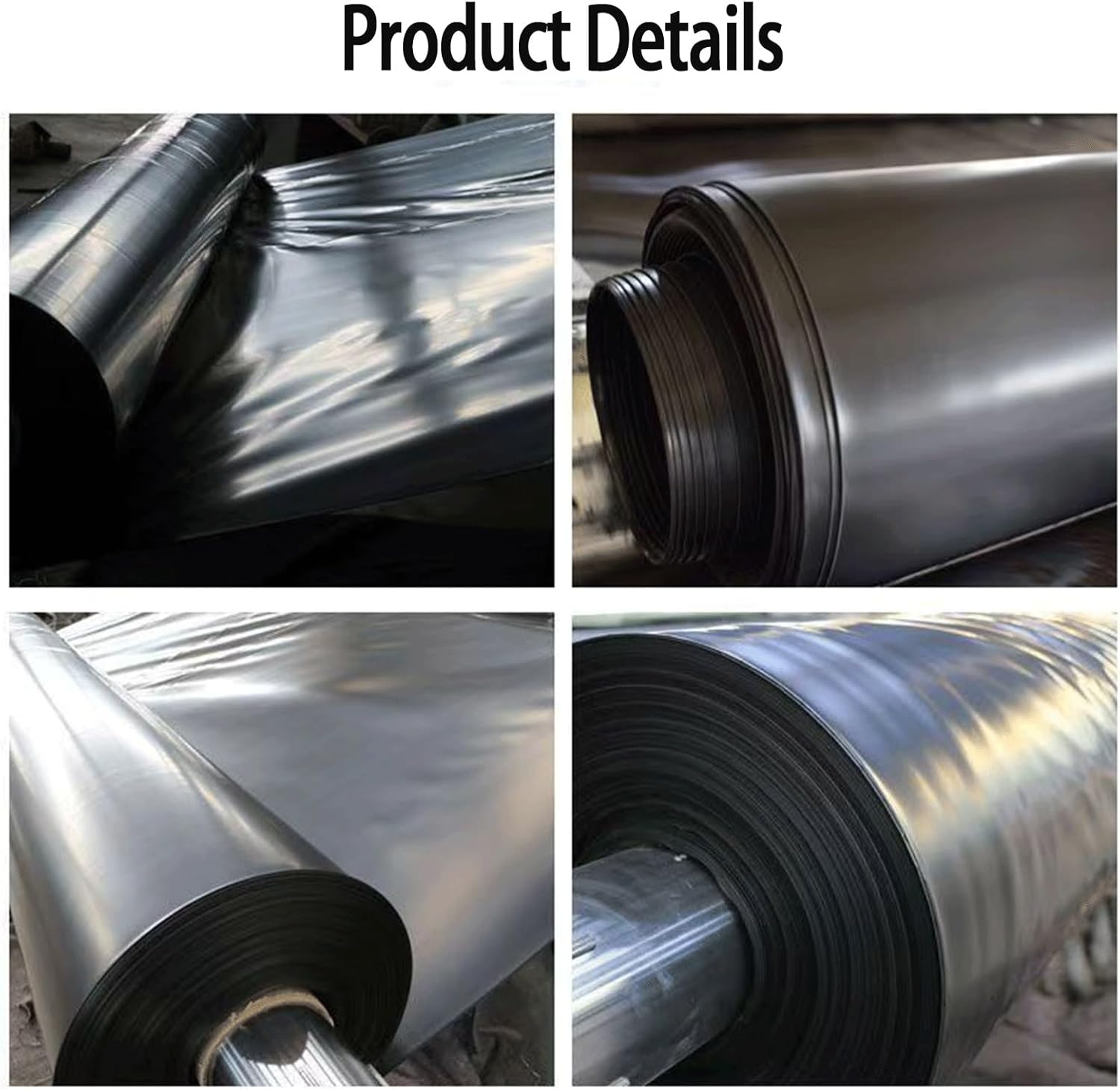 Pond Liner, Underlayment Black Fish Pond HDPE, Easy Cutting, for Fountain, Waterfall, Koi Pondsand Water Garden 29.5x29.5ft