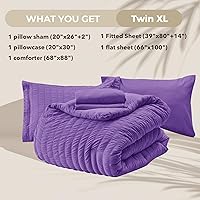 Vista 312 de HYMOKEGE - Juego de edredón tamaño king, color negro y rojo, de sirsaca, de 7 piezas, para todas las estaciones, en una bolsa, para dormitorio