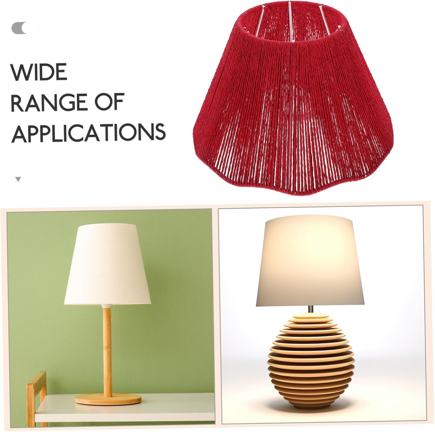 Gadpiparty Woven Hanging Lampshade Replacement Cover Indoor Light Fixture Elegant and Versatile Lamp Cover for Bedrooms Dining Rooms and Offices Cozy Ambiance Decor