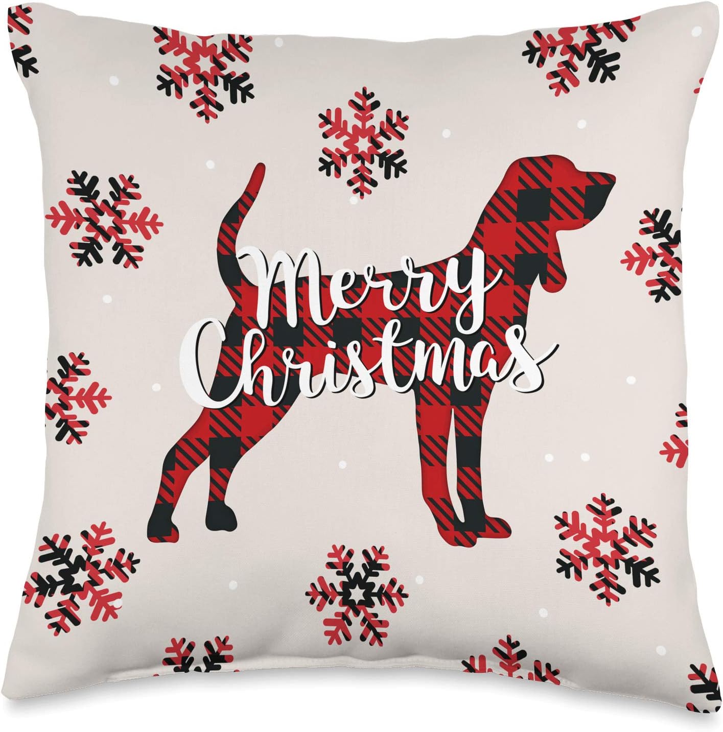 Redbone Coonhound Dog Mom Dad Christmas Ornament Gift Throw Pillow