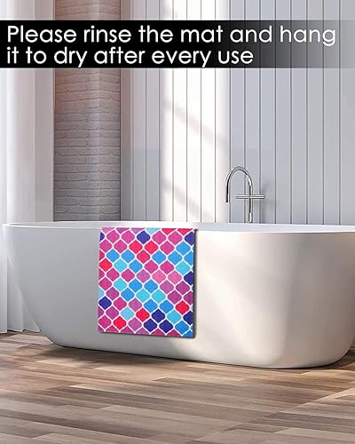 Miniatura 6 de godehone Tapetes de ducha antideslizantes sin ventosas, tapetes de baño de lufa de PVC, tapetes de lufa para ducha y baño, secado rápido, 15.7 x 36