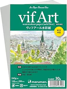 マルマン(maruman) ポストカード 絵手紙用 ヴィフアール中目 S143VC 5冊セット|200