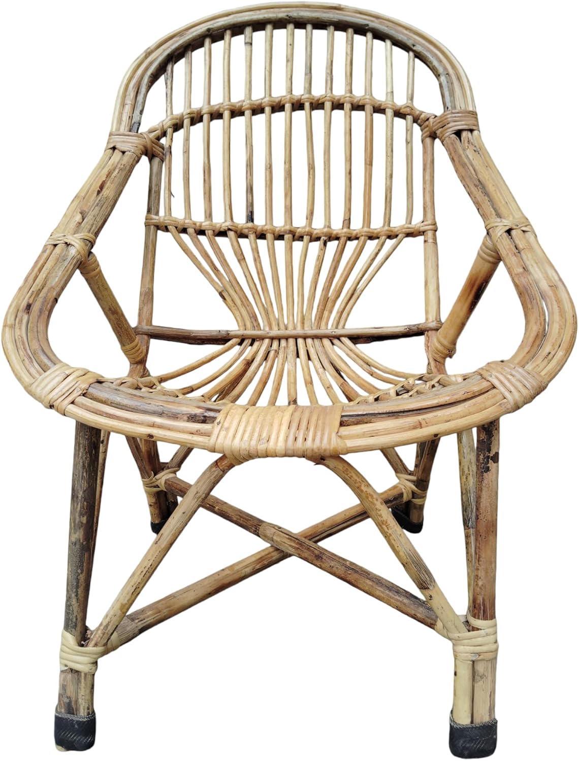 Indian Handicraft Bamboo Cane Furniture Traditional Artistry Boho Home Decor Garden Chair, Outdoor Patio Backyard Decor, Housewarming Gift