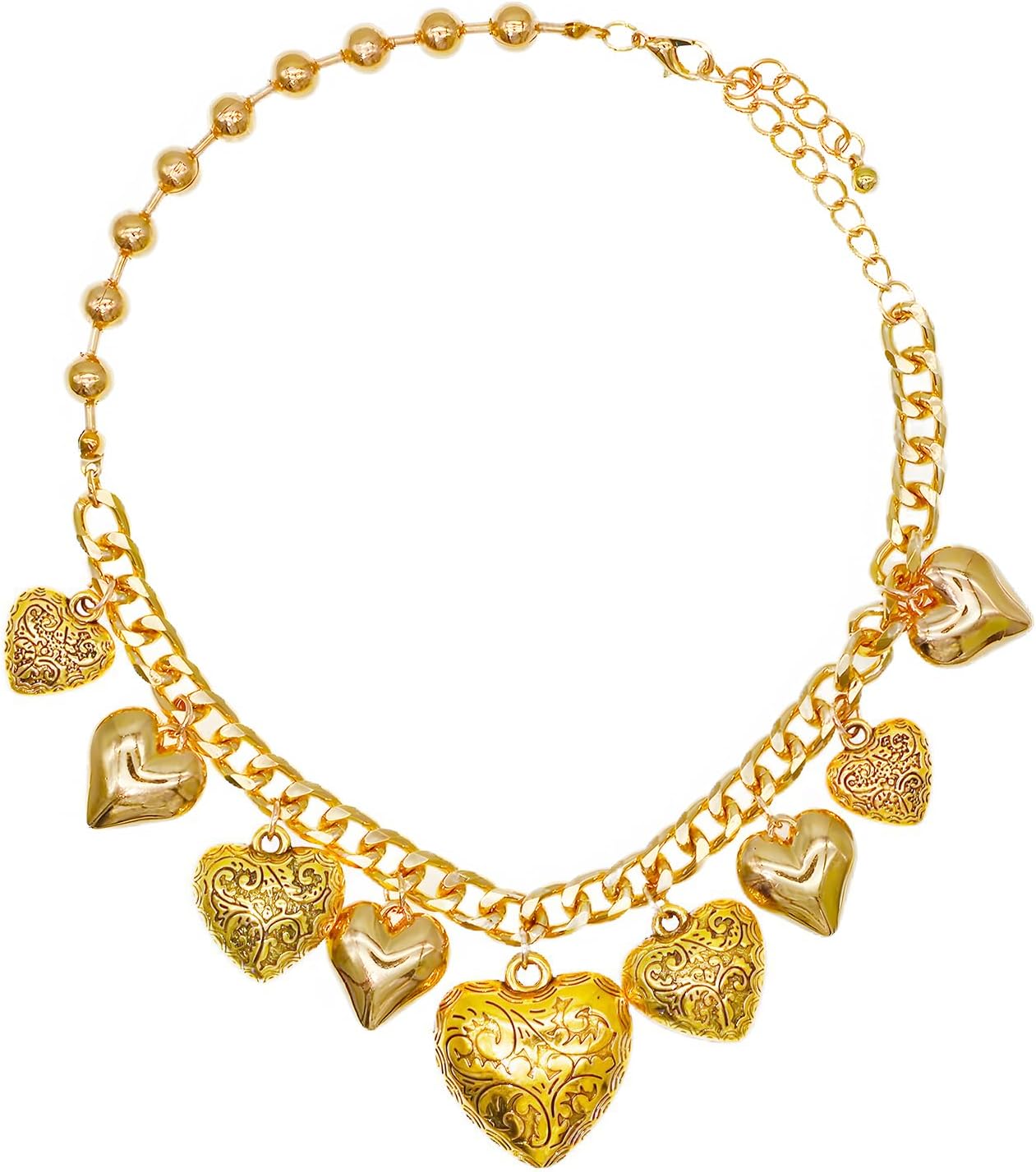 ハートキャッチパールネックレス | オリジナルアクセサリー通販サイト enjoueel【アンジュエール】 チャンキーパールハートヒトデチャームチョーカーネックレスバロックイレギュラーイミテーションパールネックレス誕生日ウェディングジュエリ