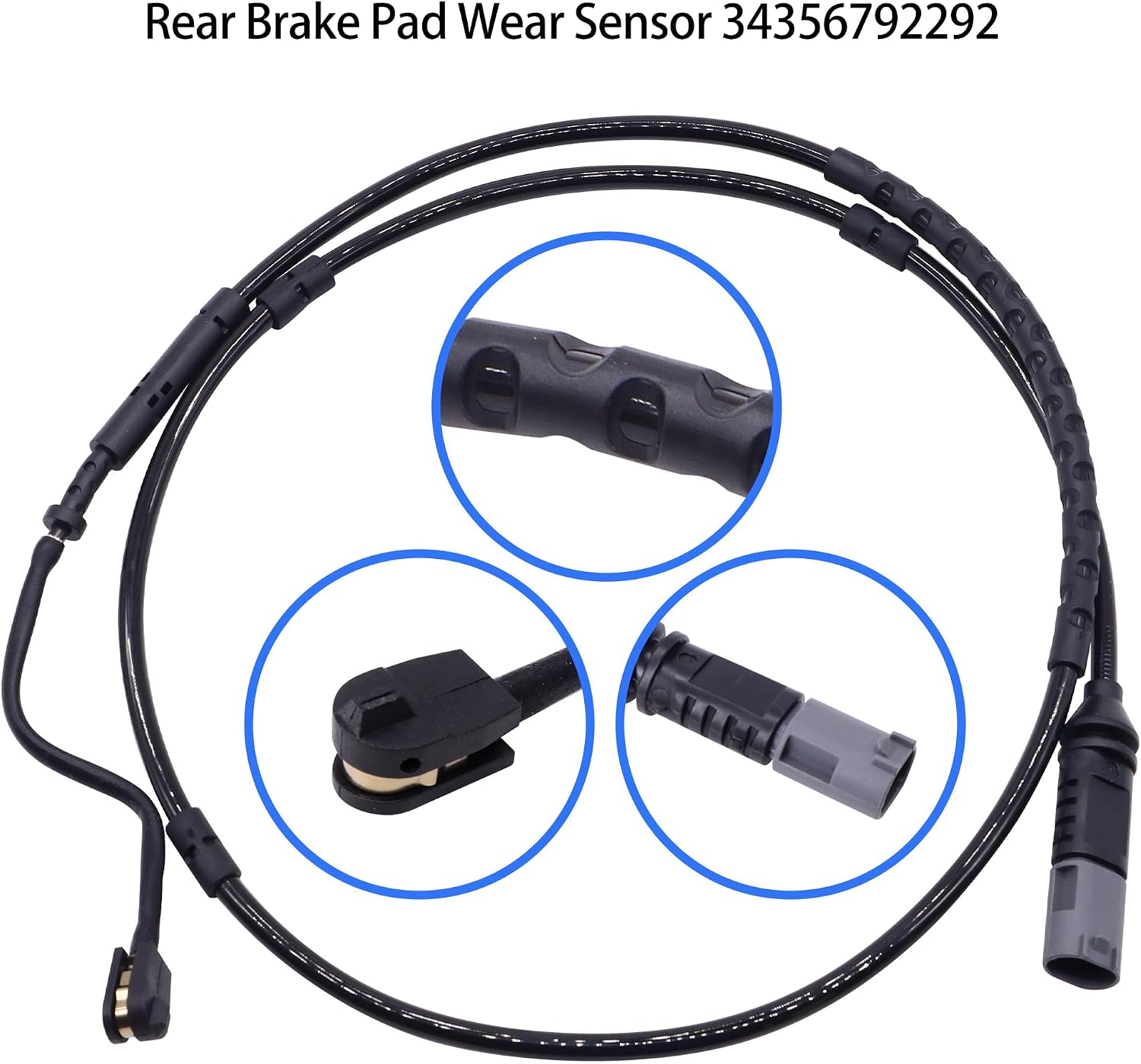 HiSport 34356792289 Front Brake Pad Wear Sensor + 34356792292 Rear Brake Pad Wear Sensor Compatible with BMW 228i 320i 328i 330i 335i,2BWS0277 0841949 PWS290 0841950 084-1950 14AWG