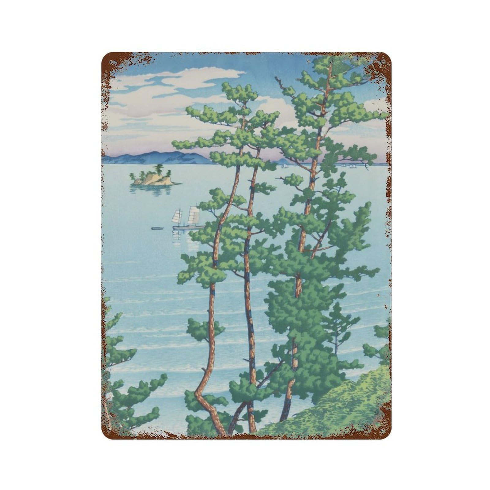Nishi Park Distressed Metal Wall Sign 15.7"x11.8", Ideal for Garage, Bar And Workshop Decor