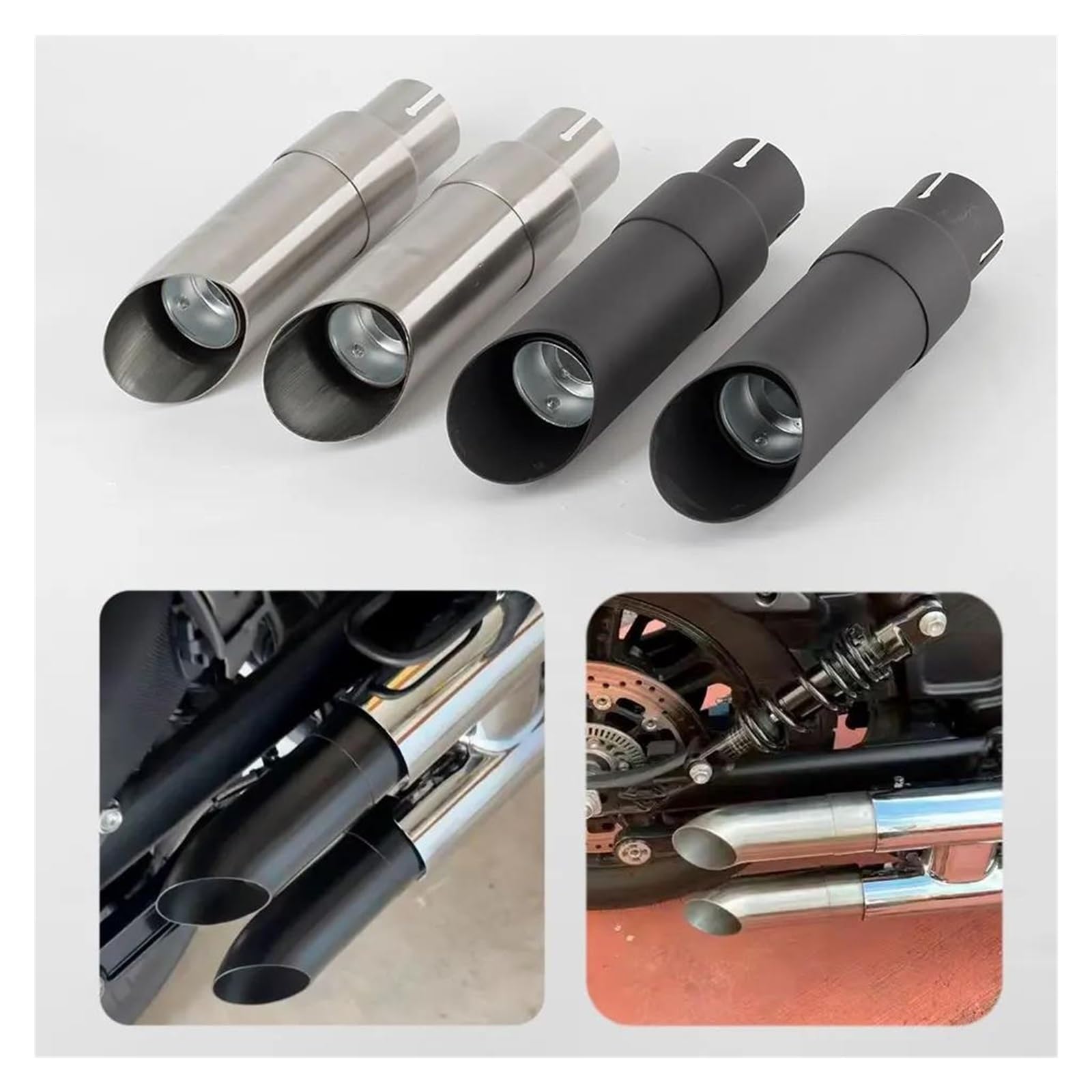 Terminale Scarico Moto PER Indian PER Scout PER Bobber PER Sixty 2015-2024 Silenziatore Di Scarico Corto Per Moto Slip-On Con DB Killer Scarico Moto Slip On(A)