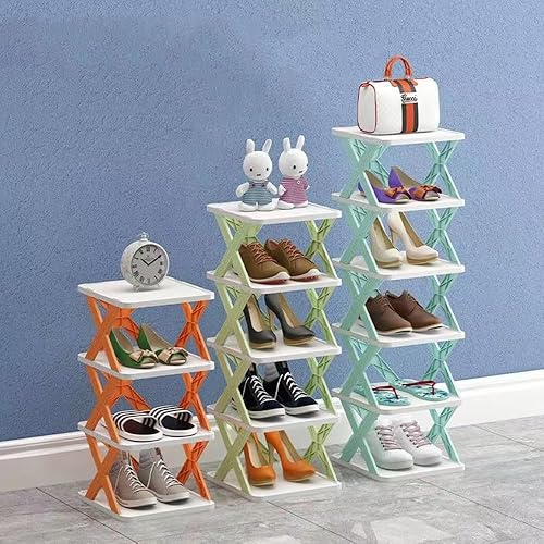 Miniatura 7 de Enthowother Organizador de almacenamiento de zapateros multicapa, zapatero creativo multicapa (verde, 4 capas)