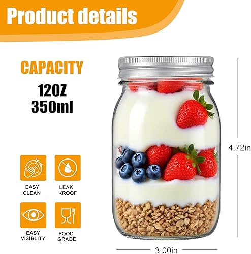 Miniatura 2 de Accguan - Tarros de vidrio con tapa, ideal para almacenamiento de cocina