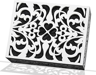ORYX Doorbell Chime Cover Box Only, White Door Bell Covers for Wall, Wood Piano Paint Design for Decorative