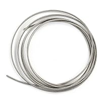 Vista 13 de Heyiarbeit Cable de alambre 5/32 de acero inoxidable 304, cable de alambre de PVC de 65.6 pies de longitud, cable de avión perfecto para exteriores