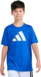 adidas Boys' Short Sleeve Moisture-Wicking Athletic T-Shirt BoS Logo Tee