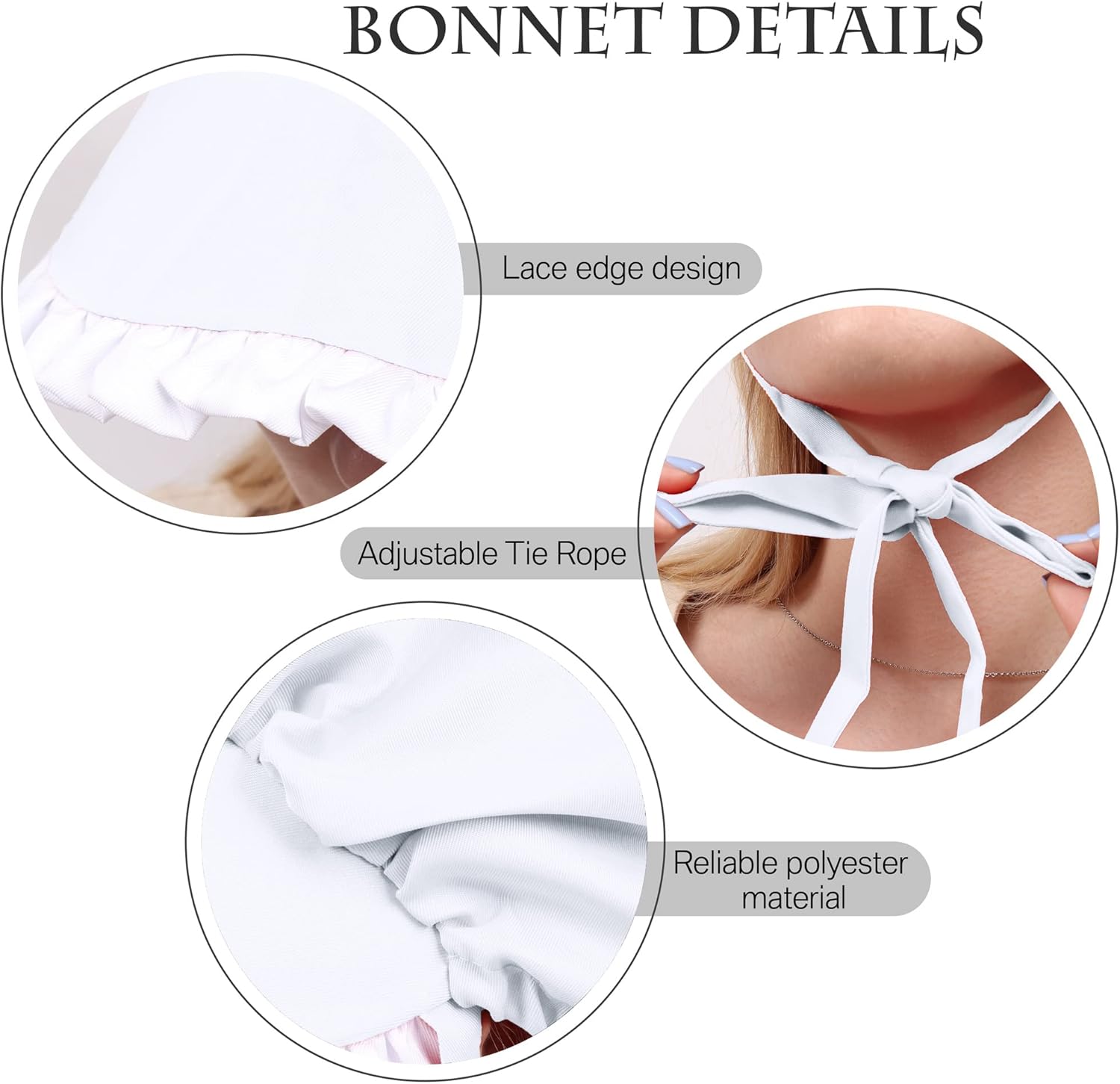 C-ZOFEK Women's Colonial Cap Medieval Bonnet Hat for Christmas Cosplay Headwear - Image 5