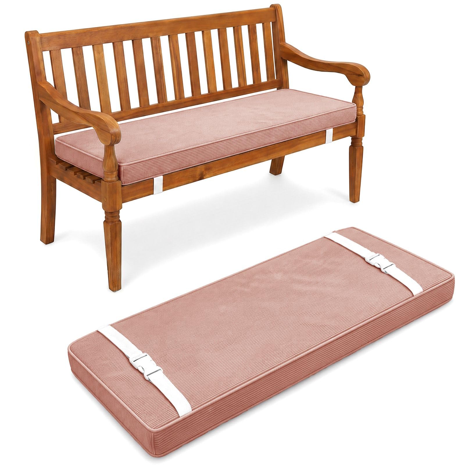 Aocase Corduroy Bench Seat Cushions 2/3/4 seater Garden Bench Cushion Indoor/Outdoor