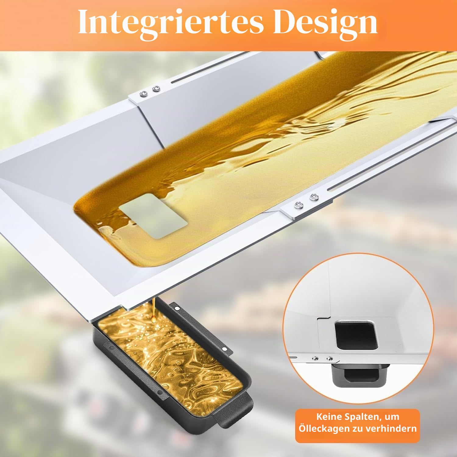 Uniflasy universal Fettauffangschale 60cm bis 80cm, Verstellbar Tropfpfanne für 3/4/5 Brenner Gasgrill von Charbroil, Dyna Glo, Nexgrill, Kenmore und mehr, Fettauffangschale