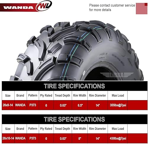 Vista 31 de WANDA P373 Juego de 4 neumáticos para ATV/UTV