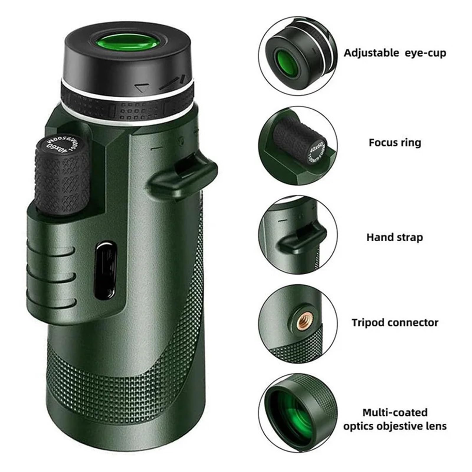 LYGXWJFC Lornetka, teleskop HD 80x100 dalekiego zasięgu przenośny Zoom na polowanie Camping Travel Clear Vision, do obserwacji ptaków (czarny B)