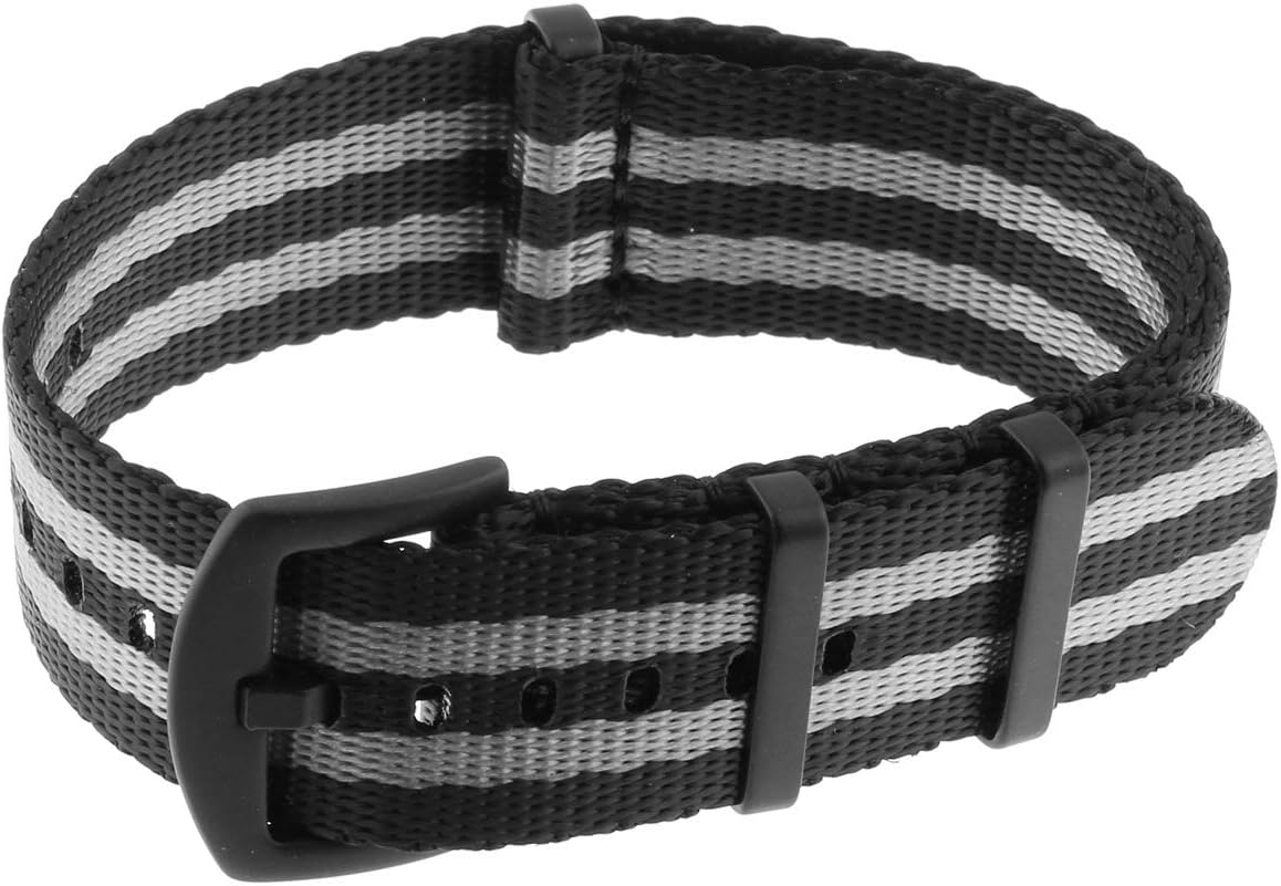 StrapsCo Premium Nylon Seat Belt Wrap Around Watch Band Strap - Choose Your Color - 18mm 20mm 22mm 24mm