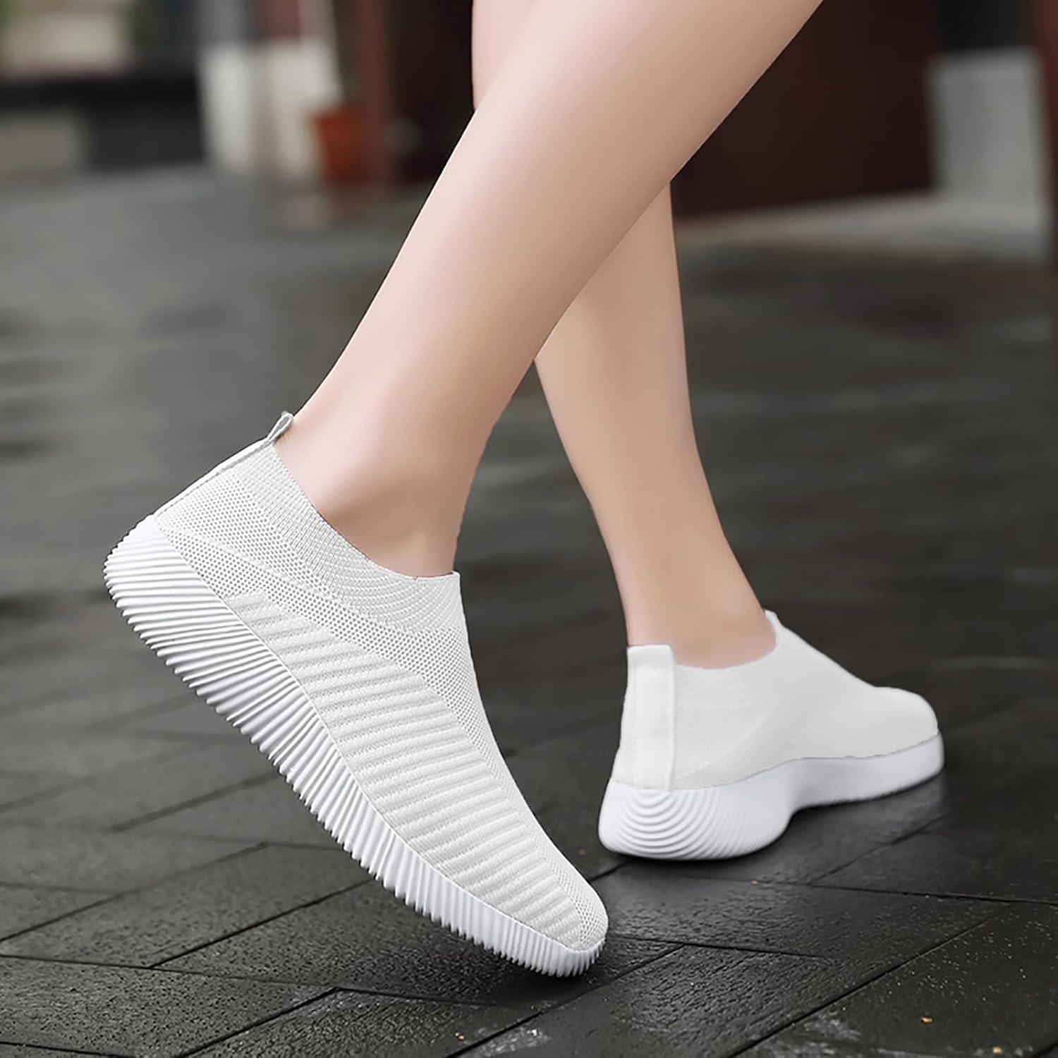 Slip on Walking Shoes for Women Men Casual Trainers Non-Slip Gym Workout Mesh Tennis Running Sneakers Sports Work Shoes - Image 3