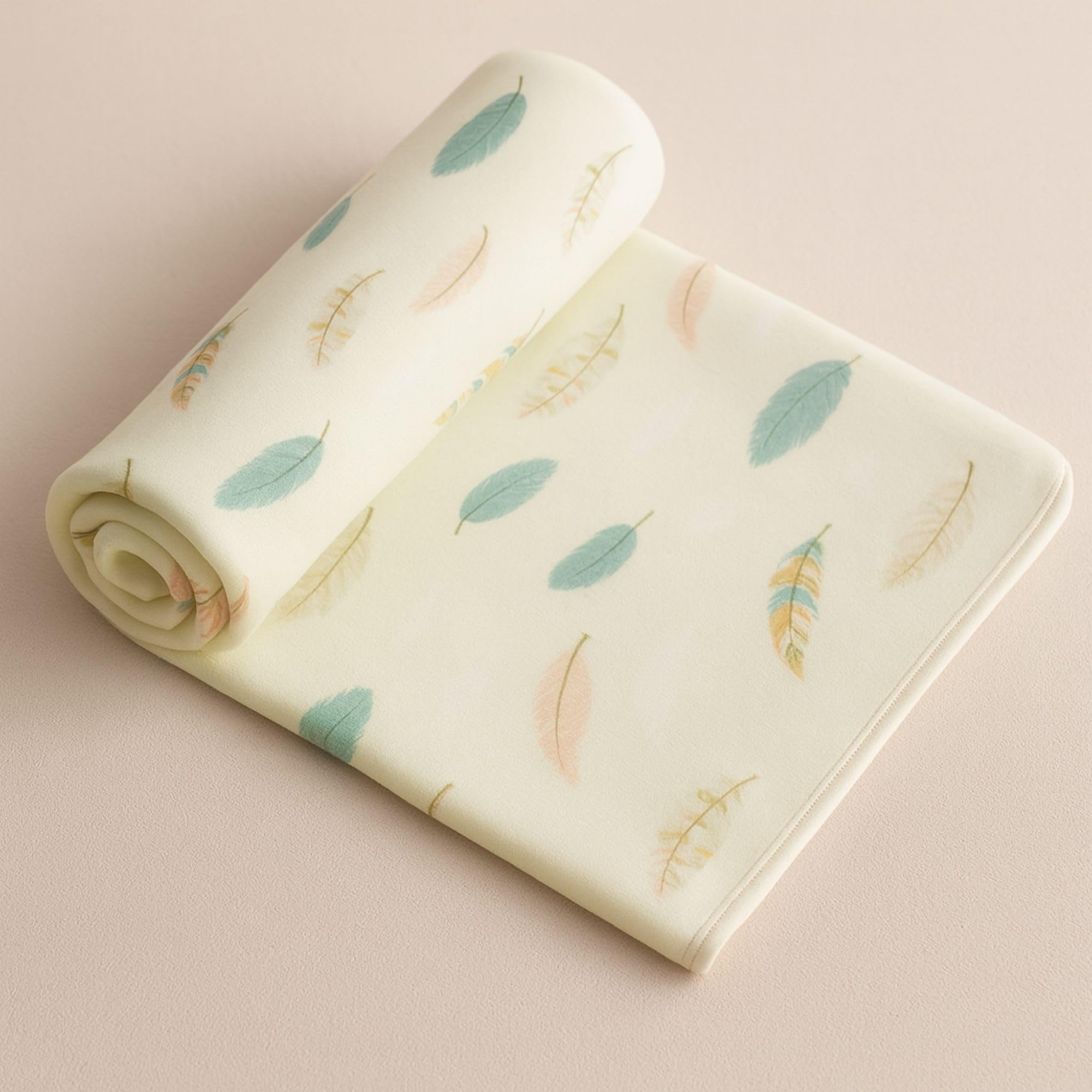 Zikku Printed Dry Sheets for Baby Medium Size Soft |Comfortable |Extra Absorbency|Fast Dry (100x70 cm, Green, Leaf Print)-image-22
