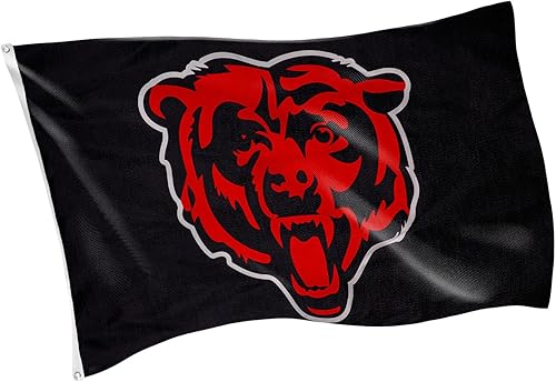 NFL Chicago Bears - Bandera duradera de 3 x 5 para exteriores con ojales, bandera y pancarta resistentes para jardín al aire libre y patio, bandera