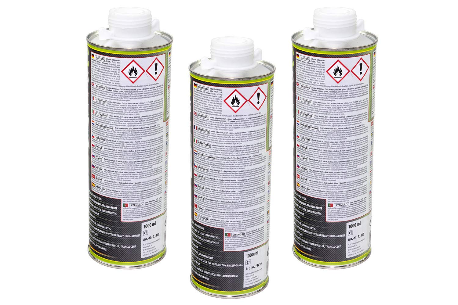 Petec UBS Wax Unterbodenschutz auf Wachsbasis 3 Liter Saugdose transparent