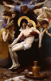 Elite-Paintings WILLIAM BOUGUEREAU PIETA 1876 ARTISTA QUADRO RIPRODUZIONE DIPINTO OLIO SU TELA 100x70cm alta qualita
