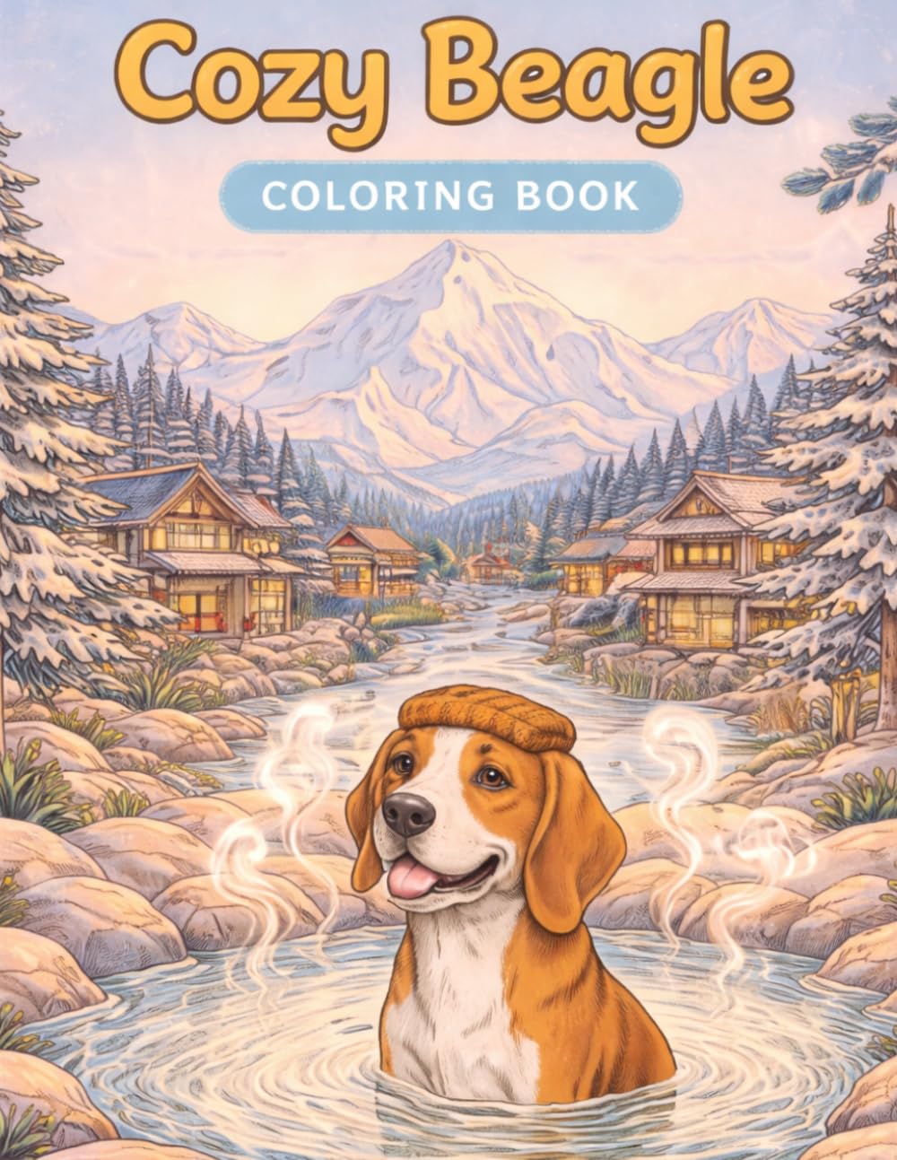 Cozy Beagle Coloring Book: Cute and Relaxing Coloring Pages for Stress Relief and Cozy Moments