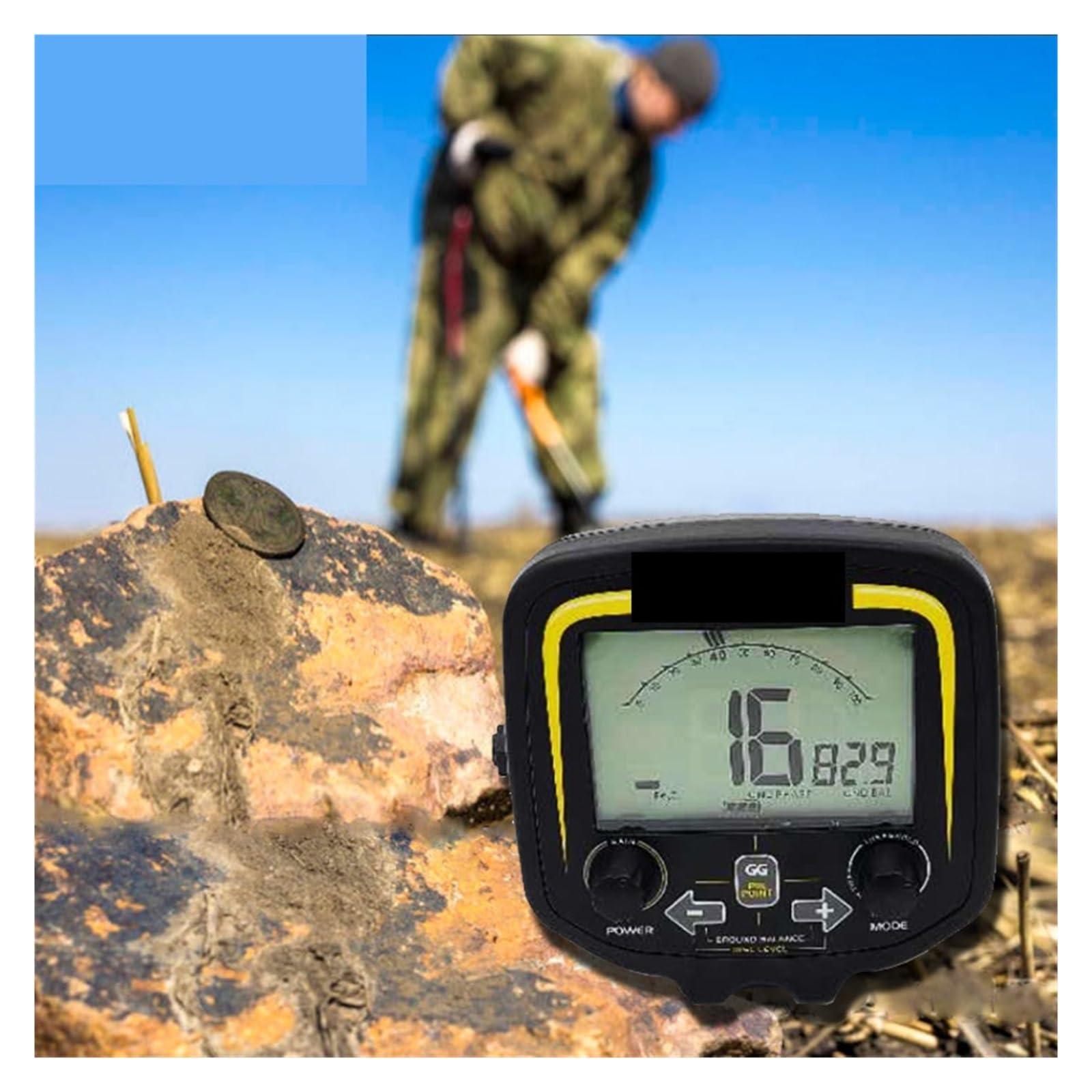 Wykrywacz metalu, Podziemny wykrywacz metali TX-850 Gold Digger Poszukiwacz skarbów Wyświetlacz LCD w trybie poszukiwania złota