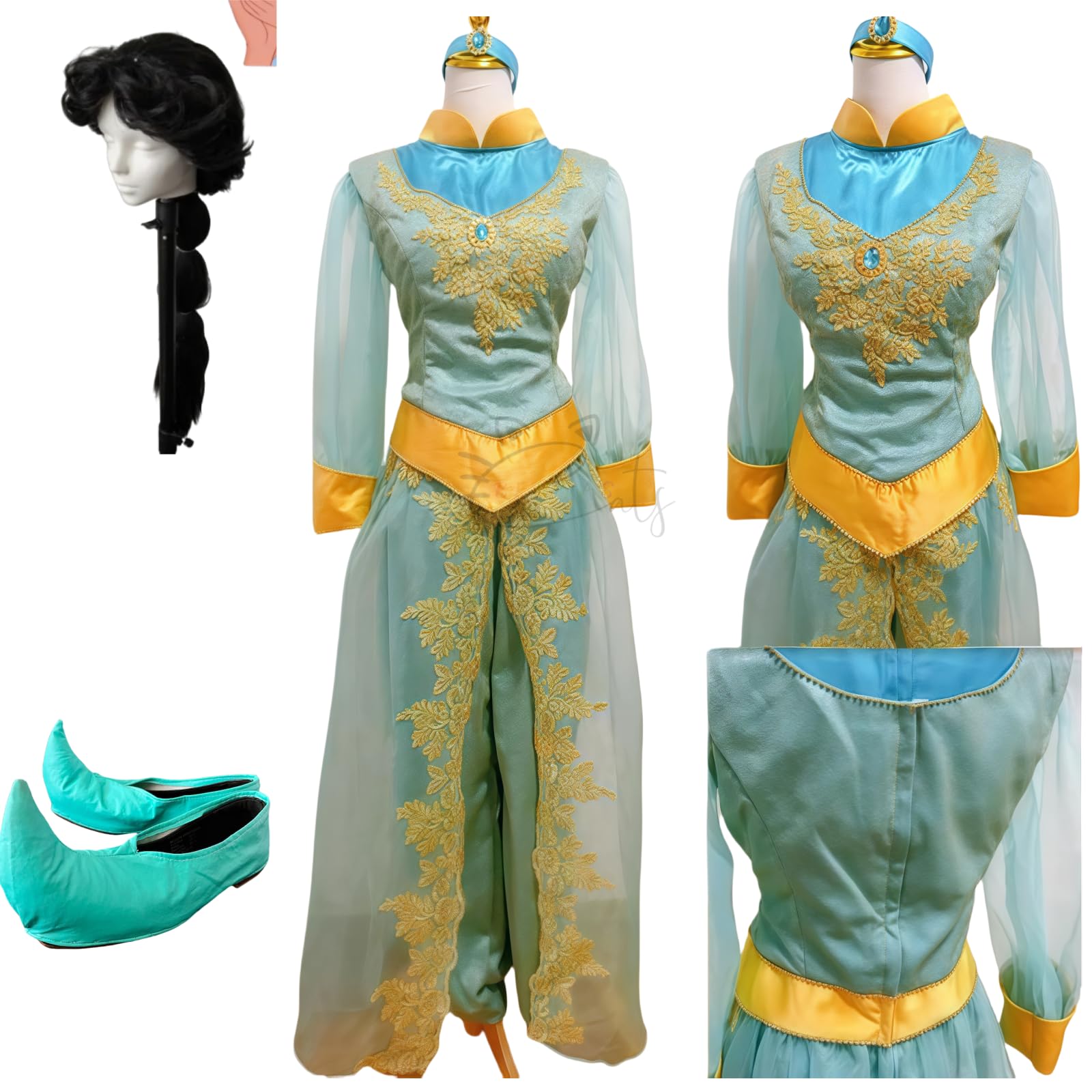 ジャスミン 仮装 コスプレ アラジン グリーティング風 衣装 Amazon.co.jp: 会社# M ハンドメイド アラジン ジャスミン