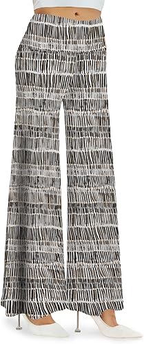 Arolina - Pantalones deportivos tipo palazzo para mujer, diseño elástico de pierna ancha y tiro alto, estilo informal y cómodo