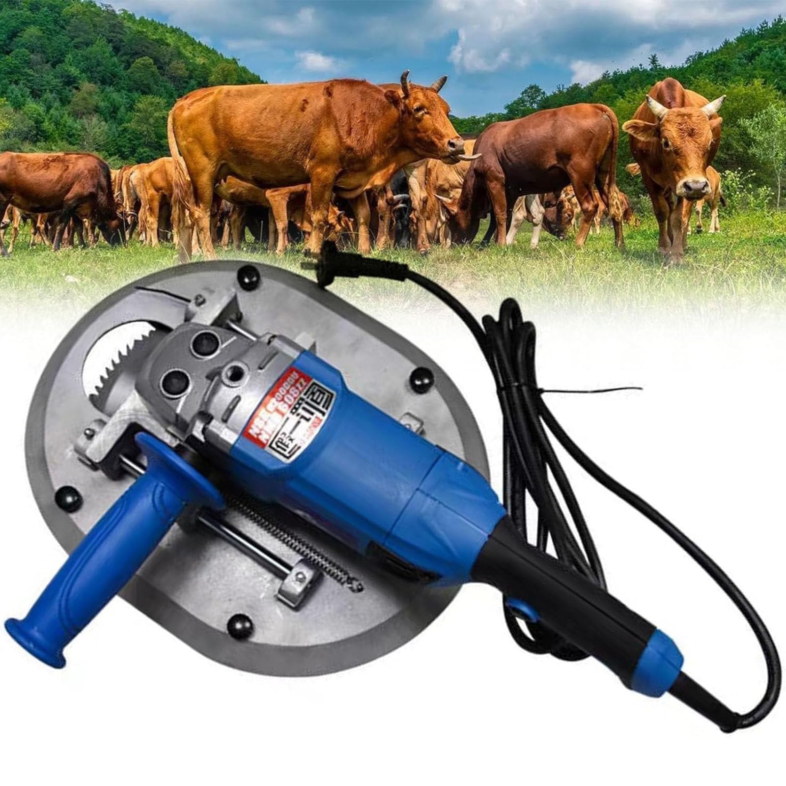 PixCy Cow Horn Cutting Machine,Cattle Painless Dehorner,Electric Dehorner Hand Horn Cutting Machine 3.35" Diameter 1900w Electric Dehorner for Cattle Adult Cow