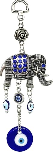 Miniatura 1 de Adorno azul para colgar en la pared o coche de elefante con protección 032