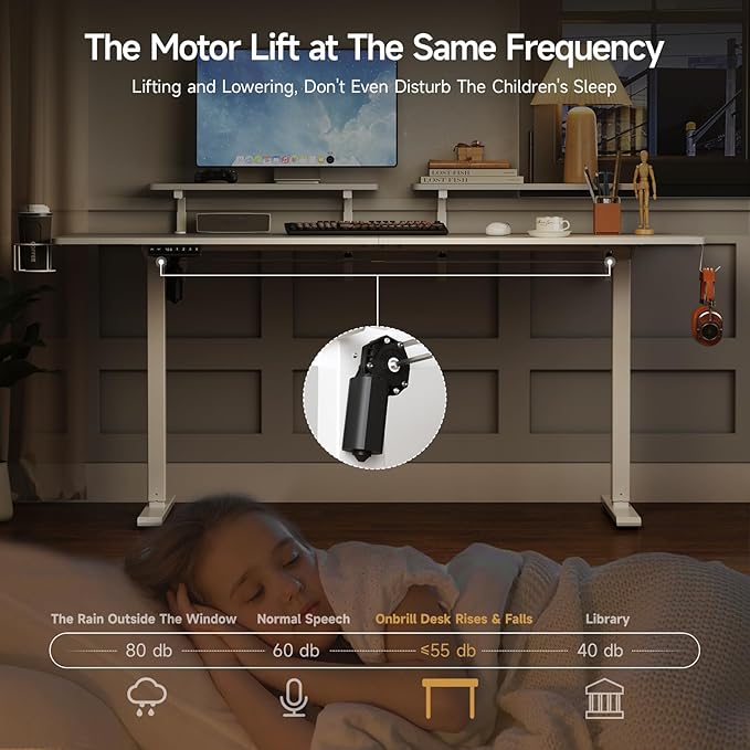 Escritorio Ajustable Electrico Standing Desk 180x61 cm Blanc miniatura 4