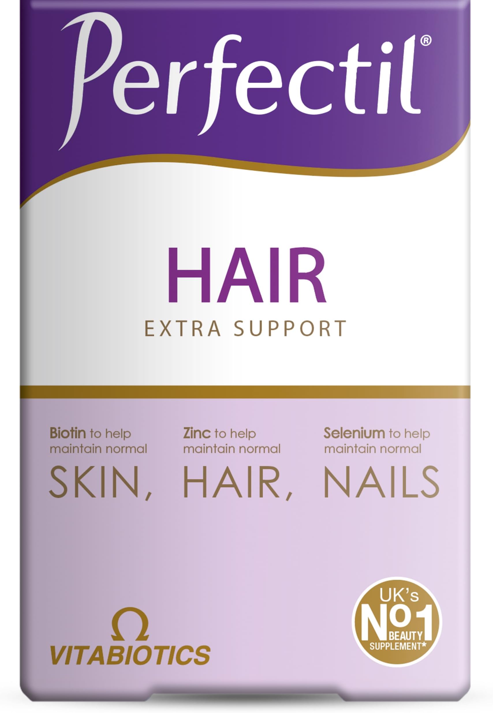 Hair Beauty Supplement for Hair - Includes Biotin, CoQ10 & Collagen, 60 Tablets 30-Day Supply, by Vitabiotics