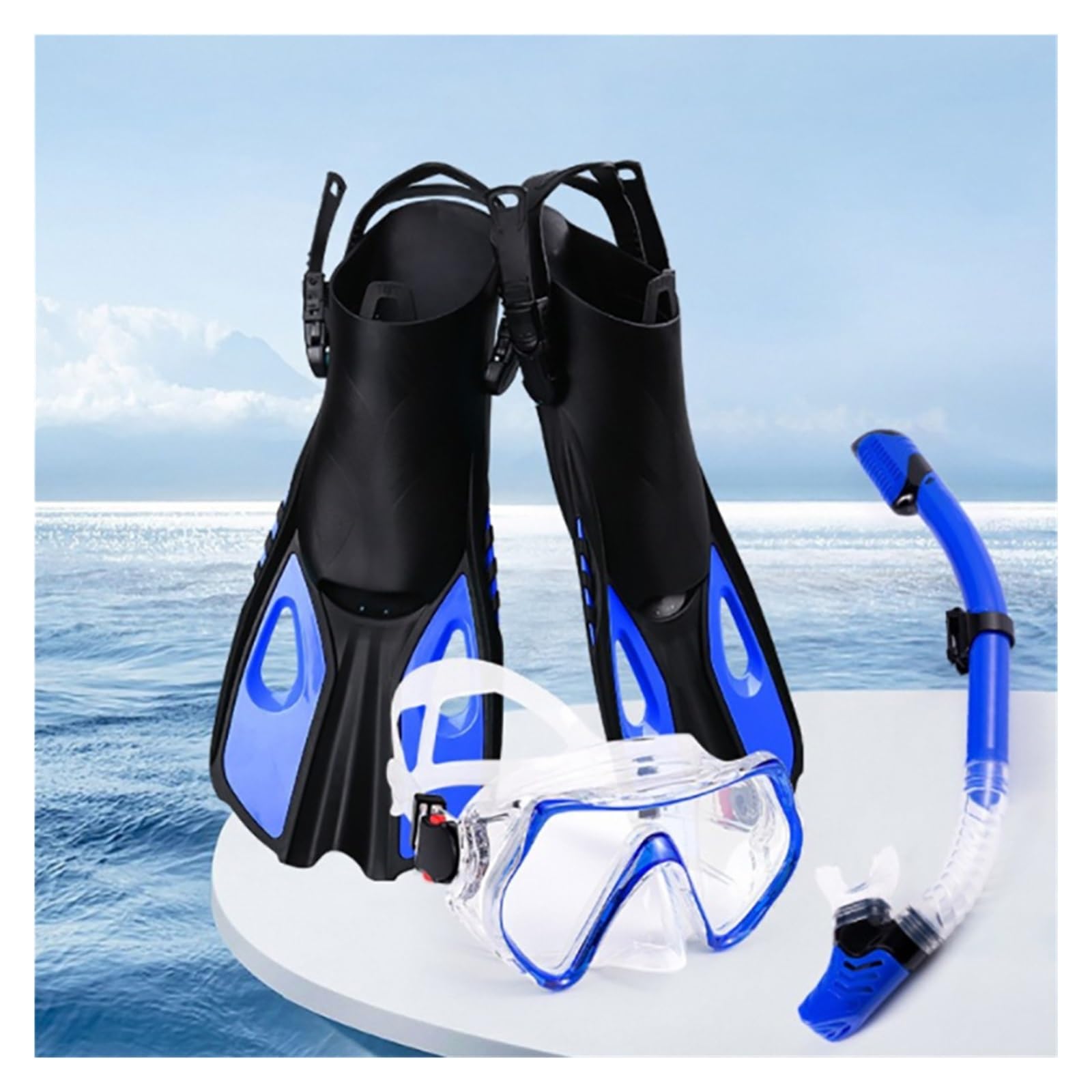 Tanque de Buceo, Aletas Profesionales For Adultos, Gafas De Buceo, Snorkel, Traje Tres Piezas, Máscara Vidrio Templado Antivaho Silicona