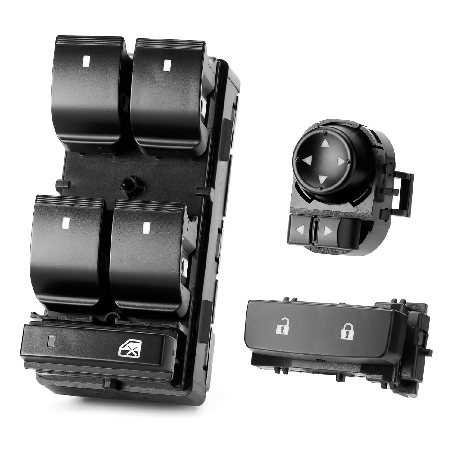 Power Window Switch Driver Side & Door Lock Switch & Mirror Button for 2007-2014 Chevy Silverado GMC Sierra 1500 2500 HD 3500 HD, Window Control Button Replacement 20945129 22883768 15804093