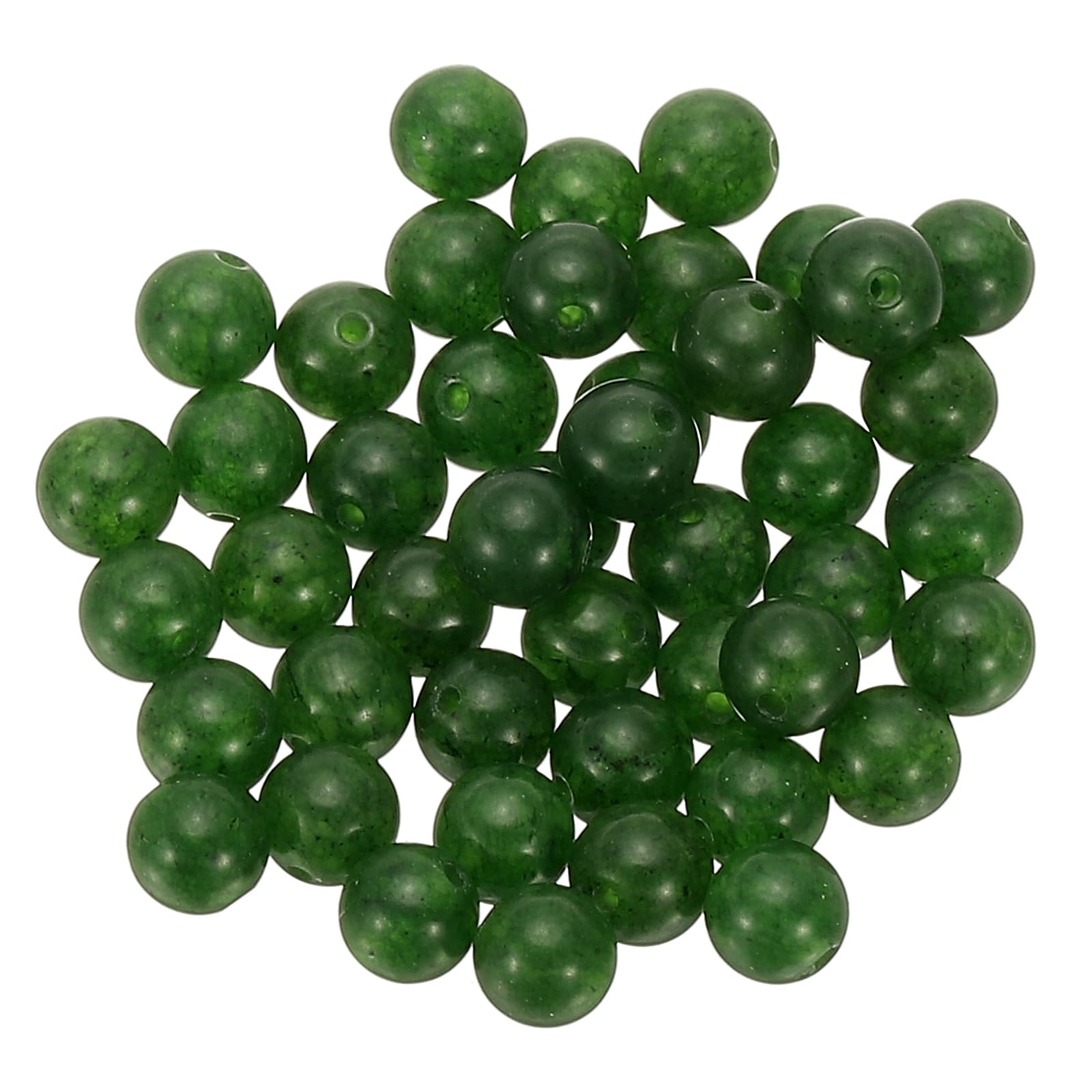 PATIKIL 45 Pcs 6mm Dark Green Aventurine Beads, Round Natural Crystal Gemstone Beads Smooth Stone Beads Jade Loose Beads for Bracelet Necklace Jewelry Making DIY