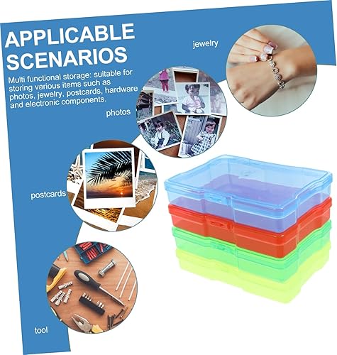 Miniatura 3 de Ciieeo Organizador de plástico, 4 unidades, cajas de plástico transparente, organizador de mesa, organizador de piezas de contenedores transparentes