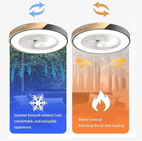 GLIvantad Intelligente Plafondventilator Lamp, LED Laag Profiel Stille Inverter Afstandsbediening Onzichtbare Blade Plafondventilator Licht Woonkamer Slaapkamer Decoratie 6 Wind Snelheid photo 3