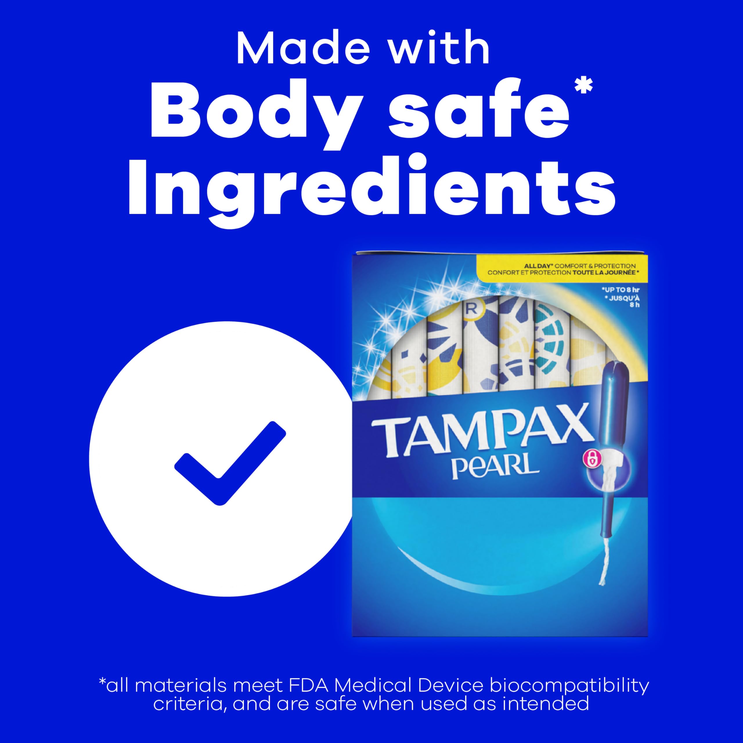 Tampax Pearl Tampons - Absorbencia ligera, 100 unidades, aplicador de plástico sin BPA y trenzado LeakGuard, sin perfume, 50 unidades, paquete de 2 (100 unidades en total)