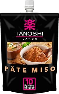 TANOSHI - Pâte Miso Japonaise pour Soupes et Plats - Condiment Traditionnel Fermenté - 1 Gourde Refermable - 150 g