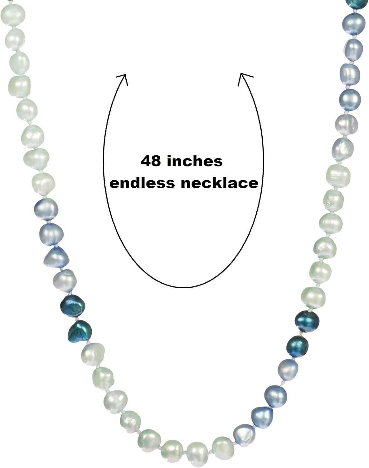 Dyed Block Baroque Freshwater Cultured Pearl Endless Necklaces 6-7 mm, 48"