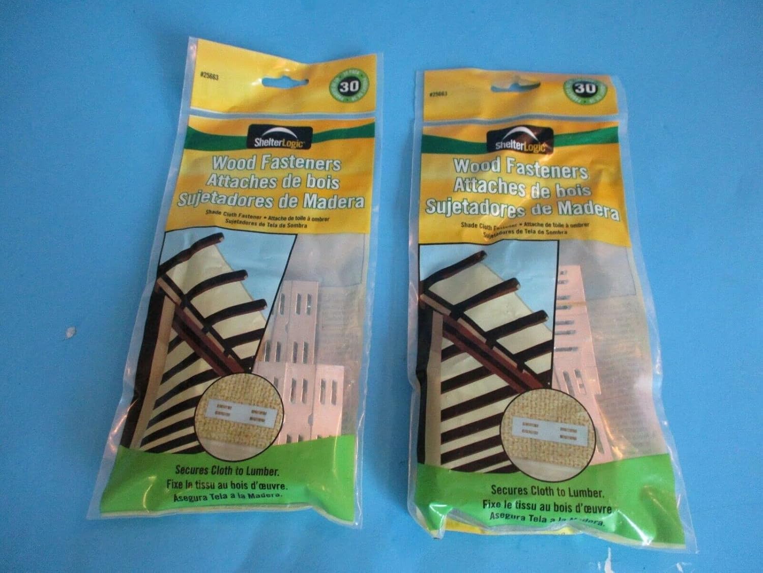 60 Shelter Logic Wood Fasteners 25663 Shade Cloth Fasteners